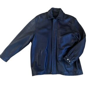 Wilsons Leather Men's Jacket Black Pelle Studio Thinsulate Insulation Size Large